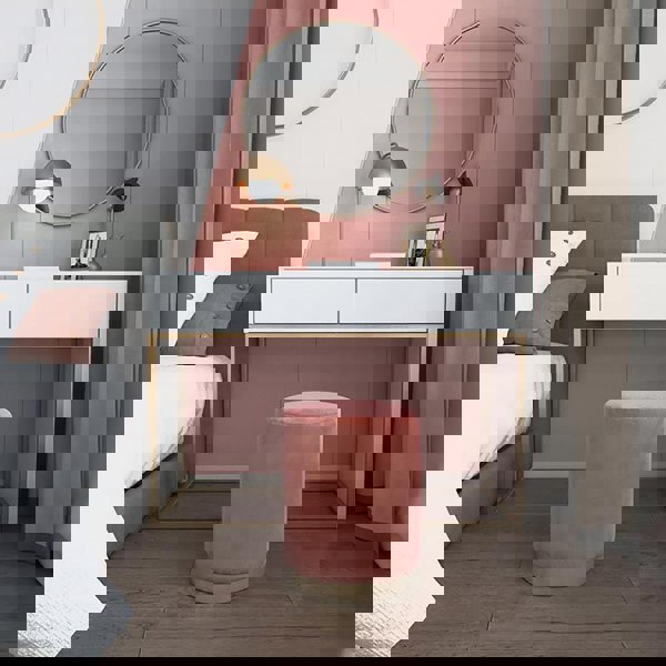 Valeria Footstool, Velvet-Weilai Concept-Weilai Concept