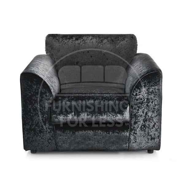 Crystal Crushed Velvet Armchair - 2