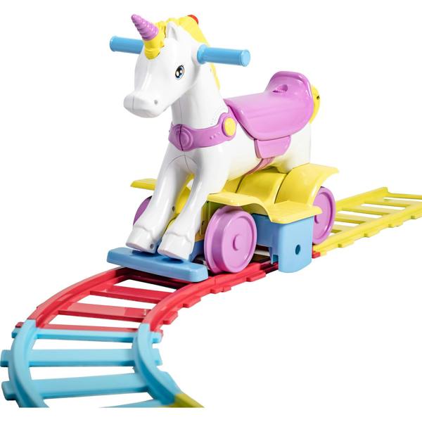 Rollplay Rainbow Unicorn Train Rocker 2 in 1 - Multi
