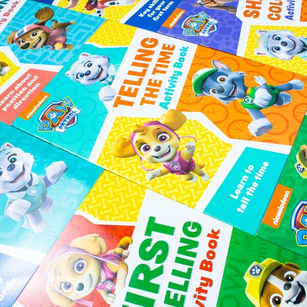 Paw Patrol Get Set for School Activity 12 Books Collection Set – Phonics, Numbers & Early Learning Collection for Kids