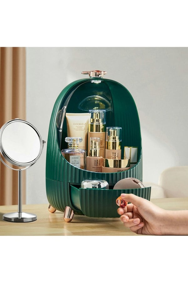 Living and Home Dustproof Makeup Organizer with LED Light