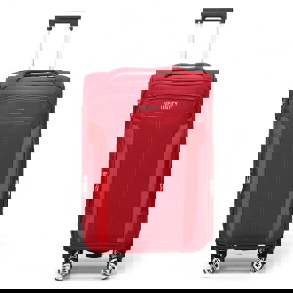 Infinity Luggage Lightweight Expandable Luggage Softshell 8 Weel Suitcase Set