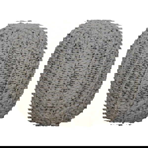 Artisan Furniture Grey Cable Pouffe