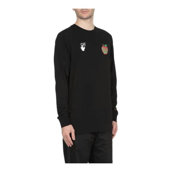 OFF-WHITE Off-White White Snake Mock Neck Long Sleeve T-Shirt - Supplied LuxuryOff-White