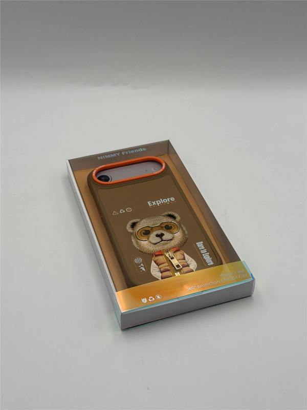Nimmy Friends Nimmy Cool & Cute 2.0 Bear Case with MagSafe for iPhone 17 Air 6.5" Brown Orange - N-KMLL-IP17-AIR-011-B