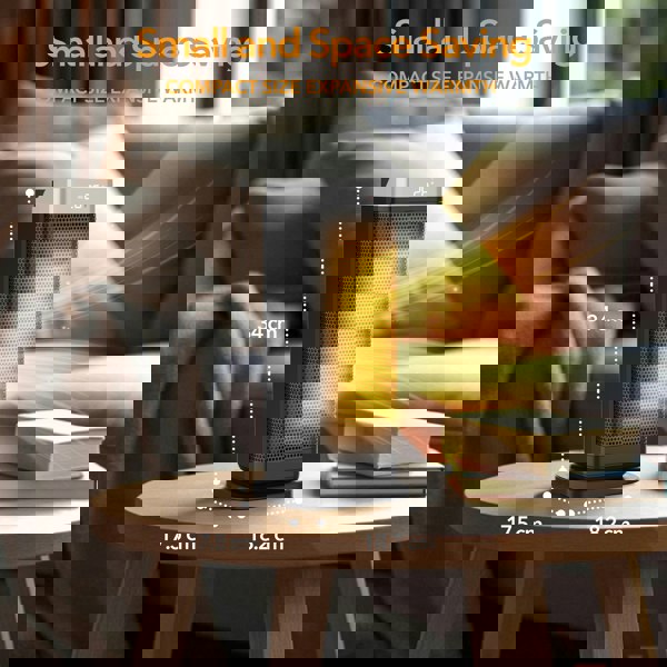 Air Pro Portable Electric Space Heater 17" - Remote Control - LED Display 1-12HR Timer