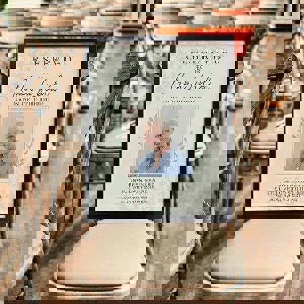 Personalised Memento Company Personalised Reserved For Photo Upload Black Poster Frame