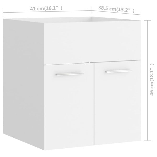 Berkfield 2 Piece Bathroom Furniture Set White Engineered Wood