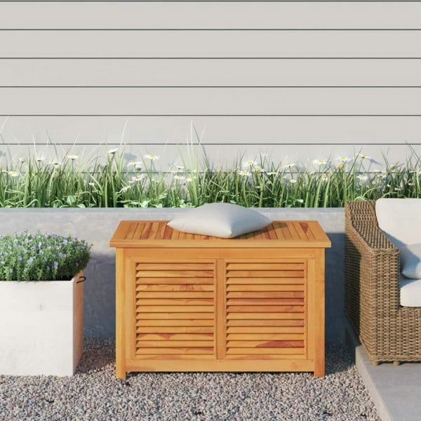 Berkfield Garden Storage Box with Bag 90x50x58 cm Solid Wood Teak