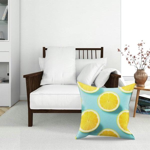 Warren Reed Fresh Lemons Floor Cushion