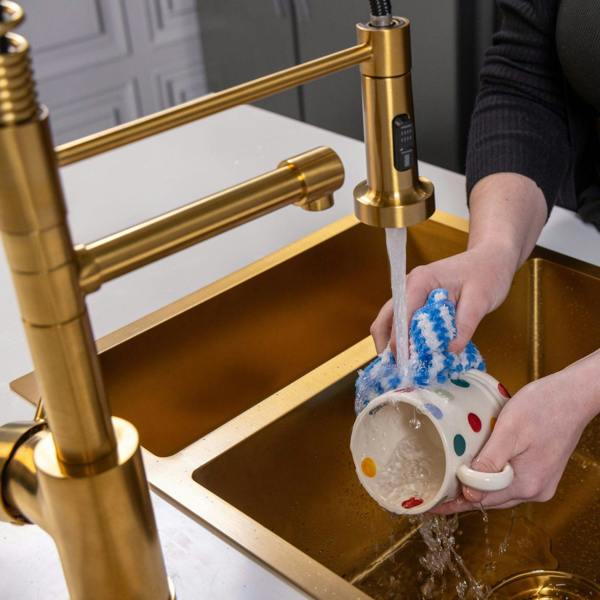 Flode böjig | Multiuse Style 3 in 1 Instant Boiling Tap with Flexi Spray | Brushed Gold Finish