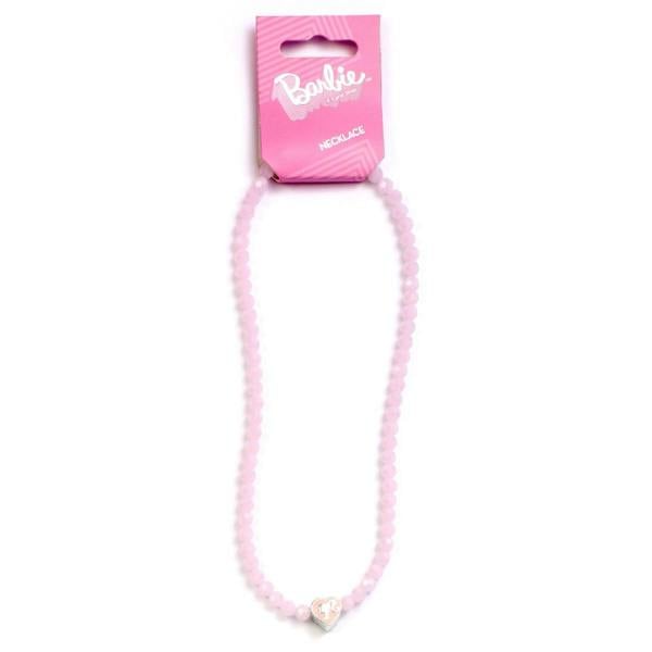The Carat Shop Barbie Pink Bead Necklace with Heart Shaped Bead Charm