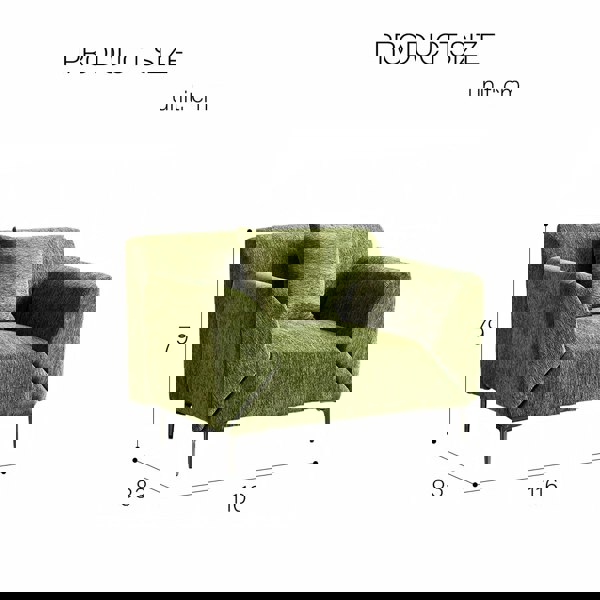 Rit Concept Qadir Deformable Sofa Bed, Armchair, Green