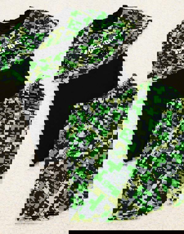 Minecraft Boys Green Short Sleeve Short Leg Pyjama Set