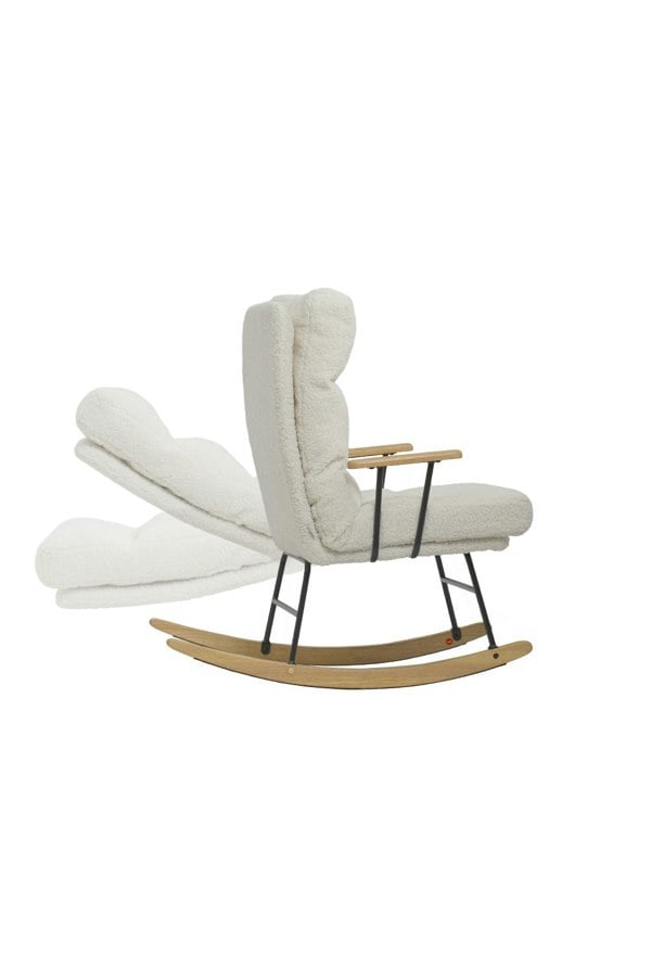 Living and Home Sherpa Upholstered Adjustable Rocking Chair