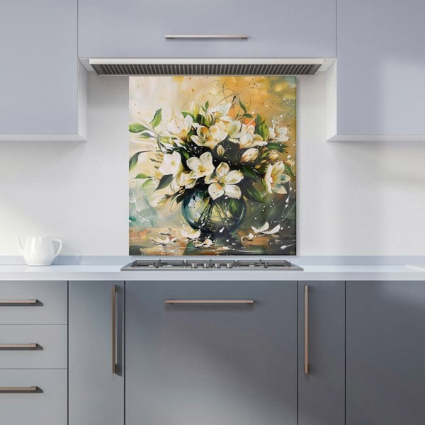 Warren Reed - Designer Elegant Jasmine Bloom Splash Kitchen Splashback