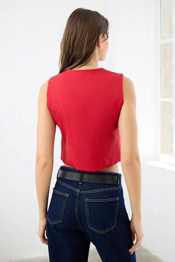 WOVCOR Woven Crop Vest