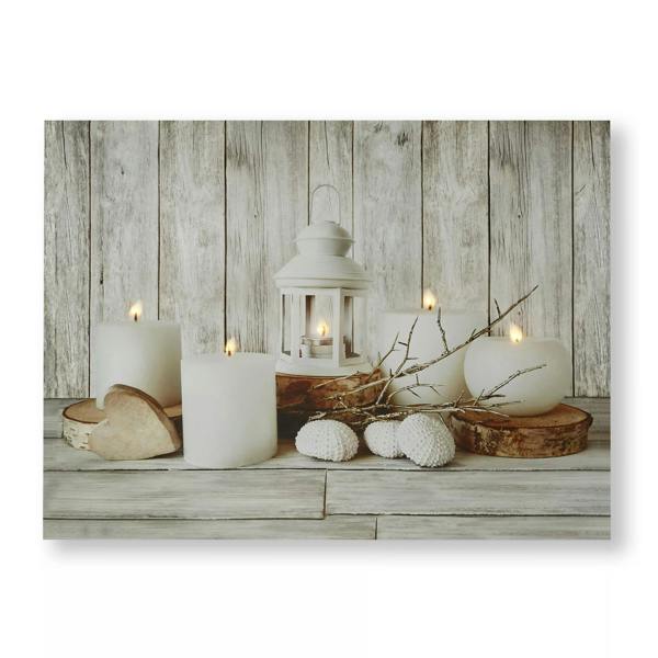 Art for the Home Coastal Treasures LED Printed Canvas | Neutral