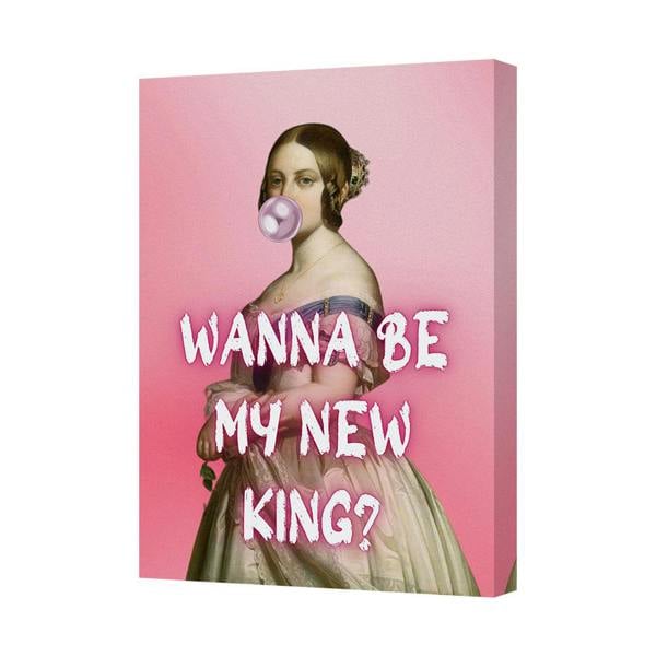Benjamin Tate Design Wanna Be My New King Canvas Pop Art Print Wall Decor