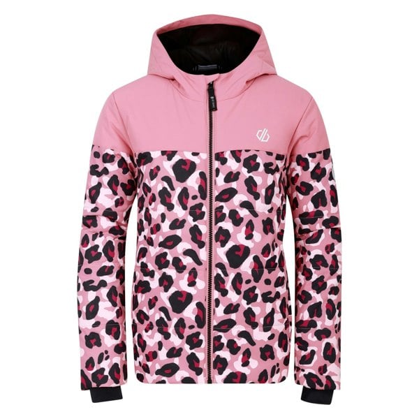 Dare 2B Childrens/Kids Liftie Cheetah Print Ski Jacket - Dusty Rose