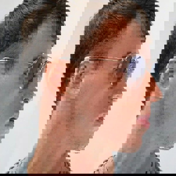 Ray-Ban Sunglasses Round Double Bridge 3647N 9069A5 Pink Pink Gradient Brown