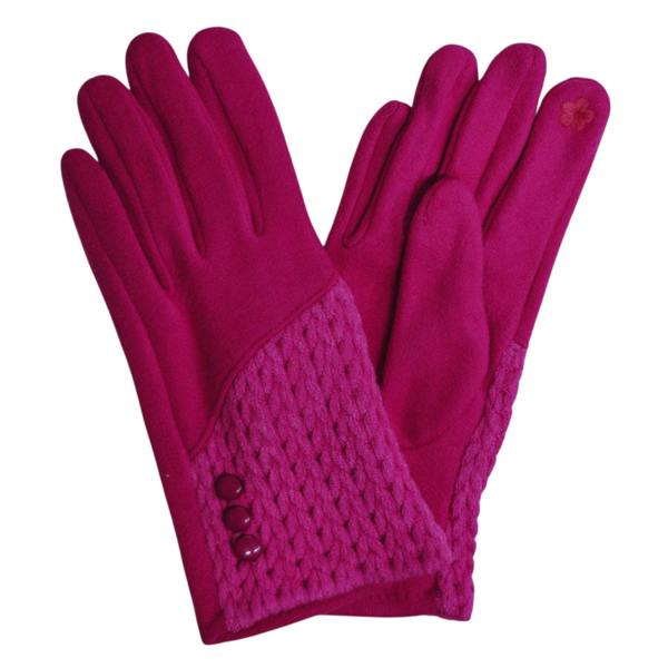 Love EMVY Cashmere Blend Gloves With Button Detailing