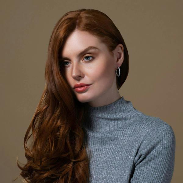 Hoop Earrings for Women with Cubic Zirconia Stones - namana.london