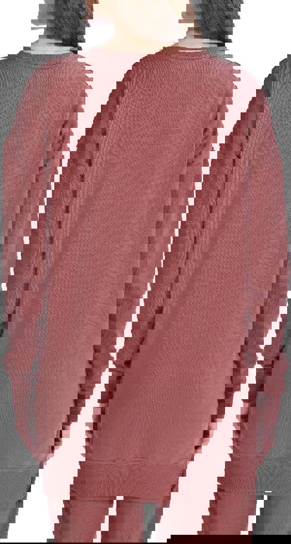 Smart Living Women's Casual Polycotton Crew Neck Sweatshirt - Chocolate