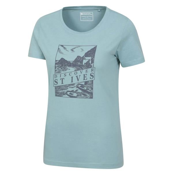 Mountain Warehouse Womens/Ladies Discover St Ives Printed T-Shirt - Blue - 
