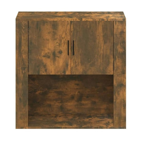 Berkfield Wall Cabinet Smoked Oak 80x33x80 cm Engineered Wood