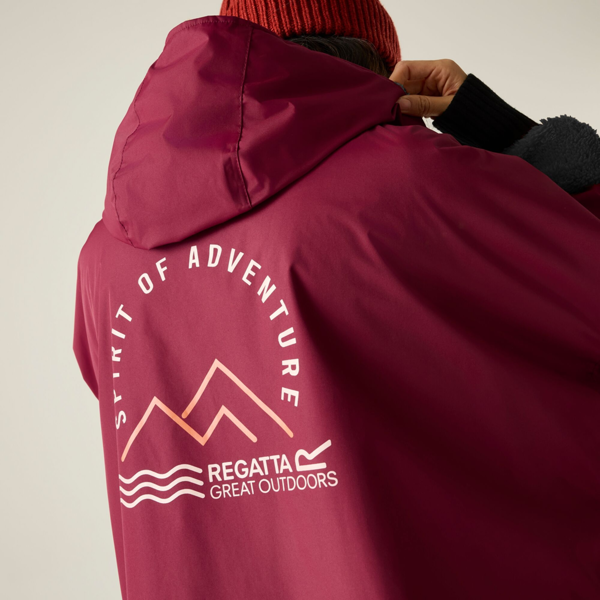 Regatta Unisex Adult Waterproof Fleece Lined Changing Robe - Dark Maroon