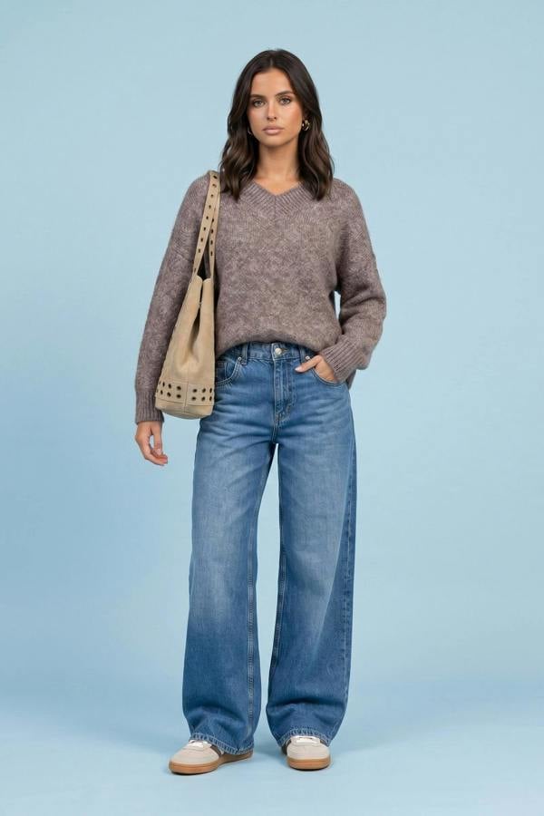 Urban Bliss Wool Blend V Neck Jumper