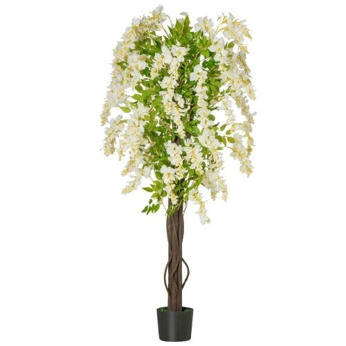 Wyld Haus Kalone Artificial White Wisteria Style Tree Supplied In Nursery Pot