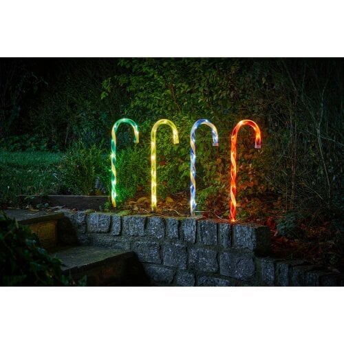 MySmartBuy CandyCane Stakes Large Set of 4 Multi Coloured