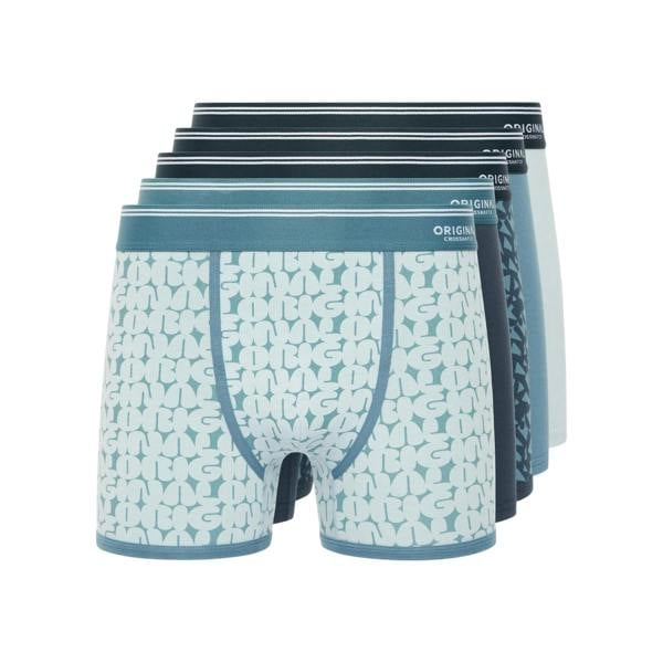 Crosshatch Mens Dringal Boxer Shorts (Pack of 5) - Blue - 