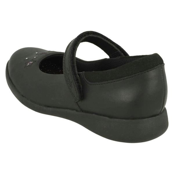 Clarks Girls Clarks Star Detailed School Shoes Etch Bright