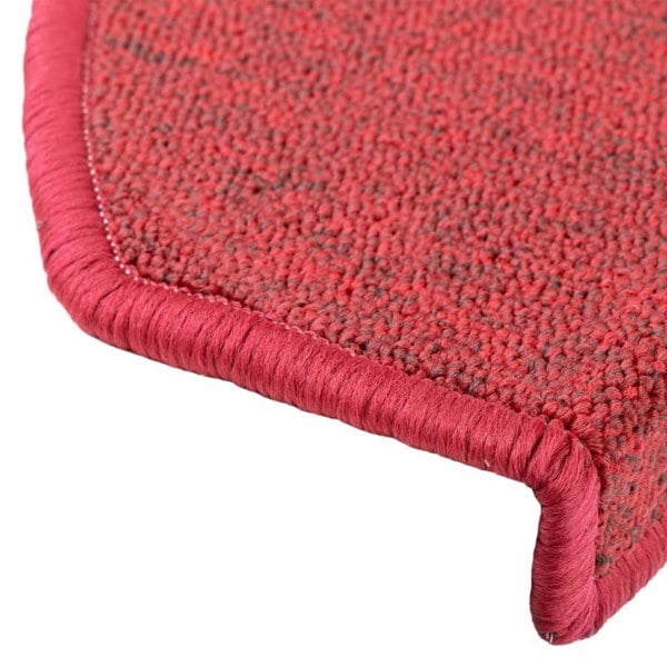 Berkfield Stair Mats 10 pcs 65x24x4 cm Bordeaux Red