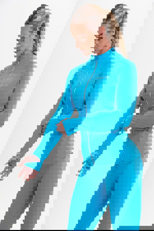 Discipline 365 Blue Funnel Neck Top