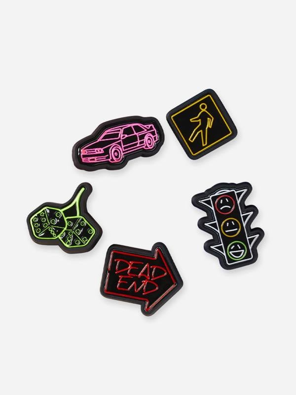 Crocs Kids Reflective Street Jibbitz™ Charm 5 Pack in Multicolour