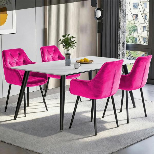 Groundlevel Set of 2 Velvet Upholstered Dining Chairs