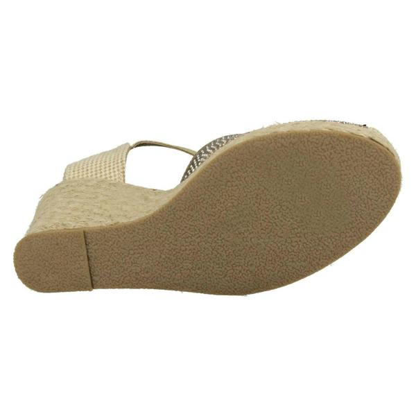 Savannah Ladies Savannah Bead Detail Wedge Sandals