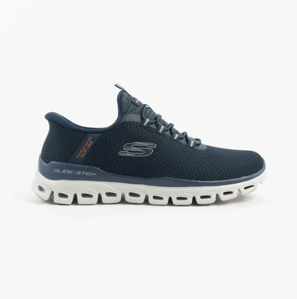 Skechers GLIDE-STEP - NOXUS Mens Trainers Navy/Grey/Pink
