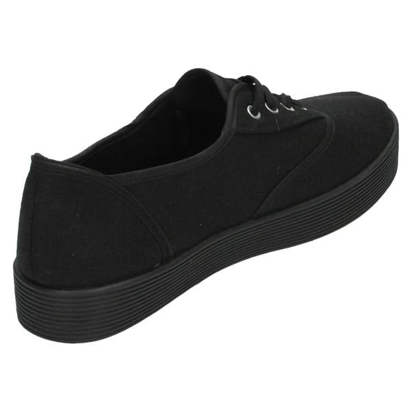 Spot On Girls Spot On Canvas Lace Up Platform Shoes