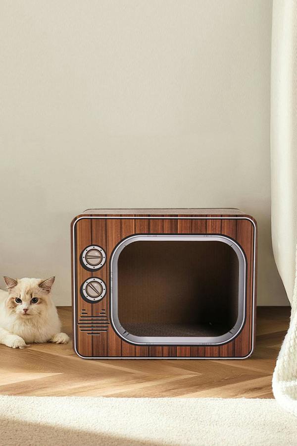 Living and Home TV Shape Cat Scratcher House Bed