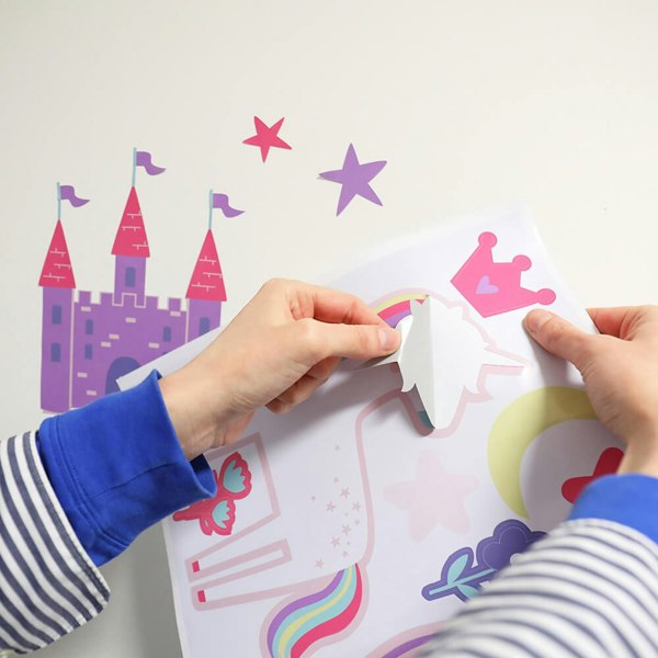 Happy Linen Company Castle Unicorn Wall Stickers