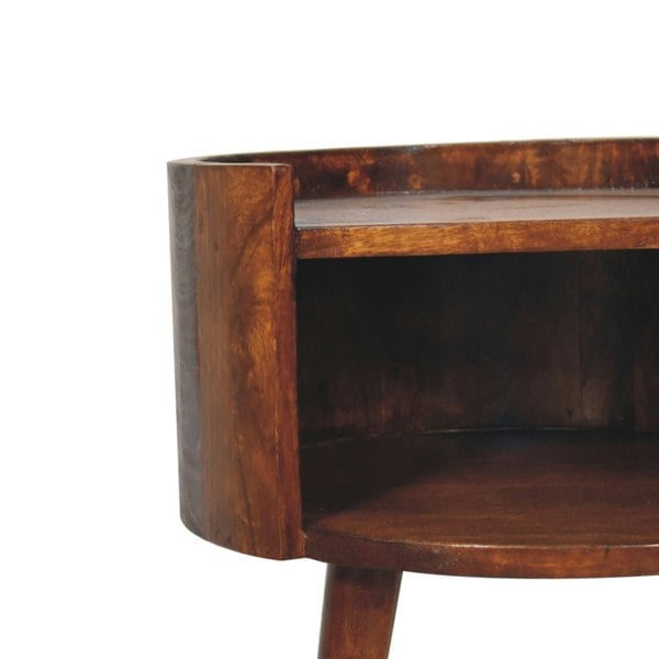 Artisan Furniture Chestnut Round Open Slot Bedside