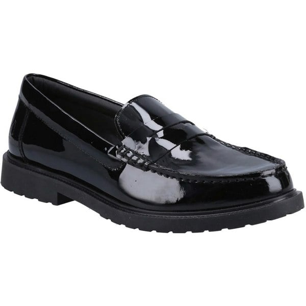 Hush Puppies Womens/Ladies Verity Leather Loafers - Black Patent