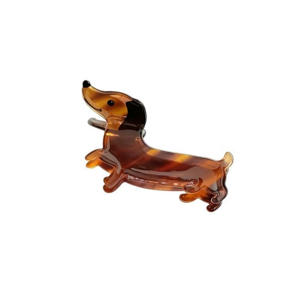 Gold Trip Dapple Sausage Dog Claw Clip