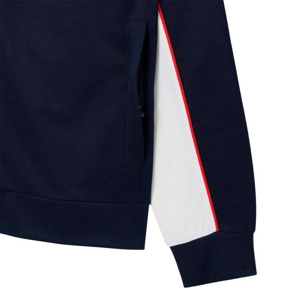 Lacoste Mens Logo Printed Zipped Tennis Jacket - Navy Blue/White - 