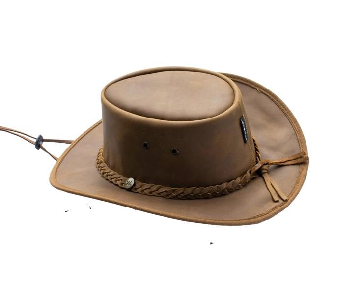 Wombat Leather The Drifter Crazy Horse leather Hat
